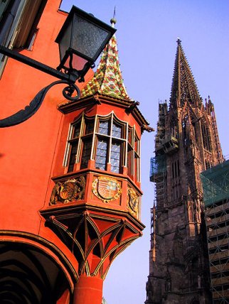 Freiburger Münster und altes Kaufhaus