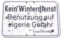 kein Winterdienst